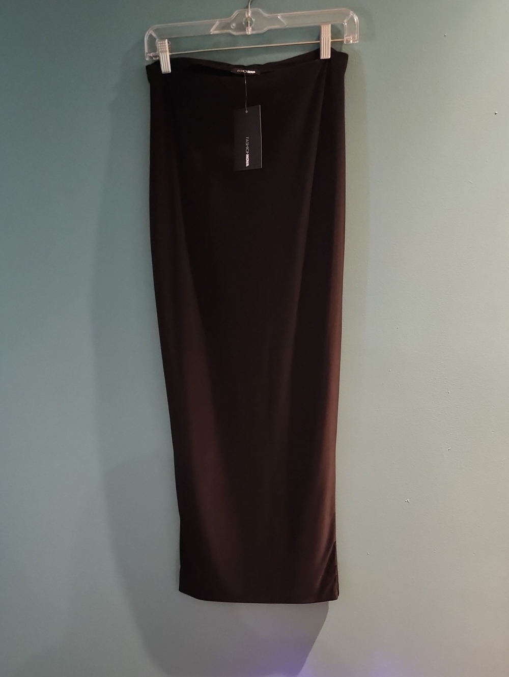 Fashion Nova Black Pencil Midi Skirt